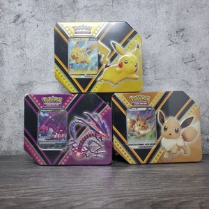 Pokemon TCG V Powers Tin - COMPLETE SET NEW SEALED Pikachu Eevee Eternus - Picture 1 of 2