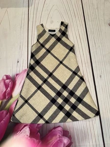 BURBERRY Mädchen Kleid Nova Check klassisches Outfit ärmellos Größe 5 schwarz beige - Bild 1 von 5