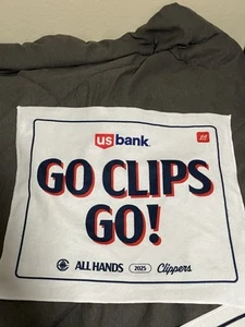 2025 LA CLIPPERS RALLY TOWEL NBA PLAYOFFS Game #4 April 26 "Go Clips Go!" - NEW - Picture 1 of 1