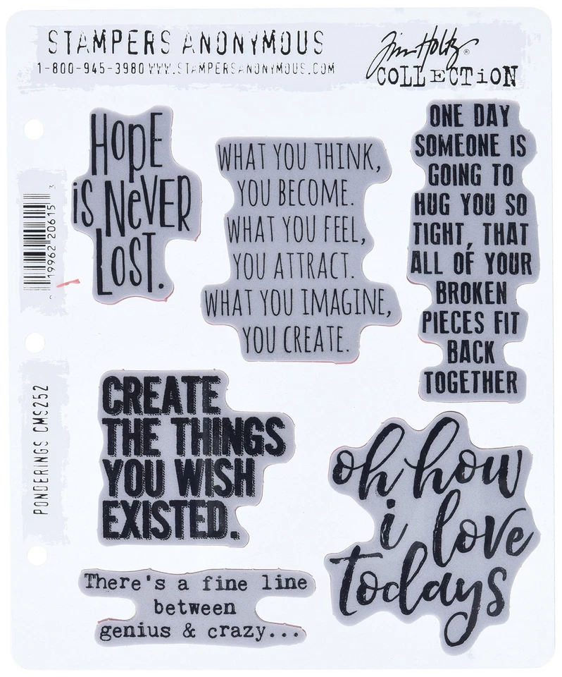 Stampers Anonymous Cling Mount STAMPS Ponderings Tim Holtz CMS252