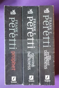 NEW Frank E. Peretti 3-Pack (2003, Paperback) Prophet Piercing Present Darkness - Picture 1 of 6
