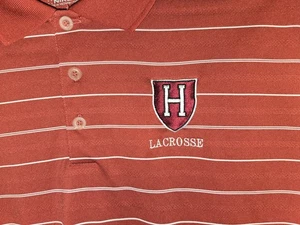 Harvard Poloshirt Herren Gr. Large L Rot Nike Golf Dri-Fit Euc! - Bild 1 von 9
