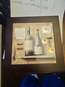 Vintage Wall Art Vineyard Ceramic Tile Set Of 1 8” Offer accpeted - Picture 1 of 2