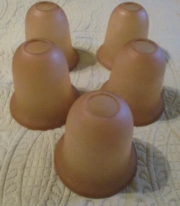 Amber Alabaster/Frosted Lamp Shades~5 qty~:" x 6.0" x 6.0"~1990's - Picture 1 of 10