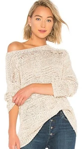 NWT BCBG Max Azria Mixed Stitch Knit Sweater Plaster Tan Light Brown XXS - Picture 1 of 12