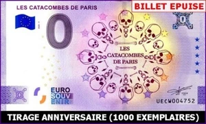 UECW / CATACOMBES DE PARIS / BILLET 0 € / NULL EURO-SCHEIN 2020-7* - Picture 1 of 1