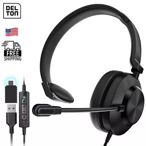 Delton 30Y MS Teams Cuffie per Computer On-Ear Mono, USB Type-A & Type-C, Nero - Foto 1 di 9