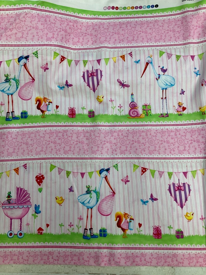 RED ROOSTER - A BUNDLE OF PINK #26403-STRIPE BY MILA MARQUIS- 1 3/8 YARD - Image 1 of 4