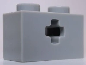 Lego 10x Light Bluish Gray Technic, Brick 1 x 2 with Axle Hole - Picture 1 of 1