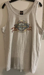 Harley Davidson Hemd Herren Lg Grau Tank Top Waco 1995 - Bild 1 von 3