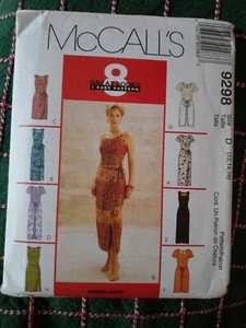 Vestido largo sin cortar Misses 12 14 16 cortina 8 estilos de verano patrón de costura de colección 9298 - Imagen 1 de 2