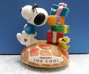 Vintage Peanuts Snoopy Joe Cool Sekiguchi Porcelain Music Box Rare Mint - Picture 1 of 9