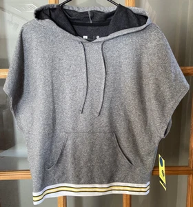Neu mit Etikett Xersion Damengröße Small lockerer Pullover ärmellos Kapuze Trainingsoberteil - Bild 1 von 5