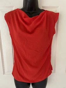 BNWT M& Co Red Cowl Neck Top - Picture 1 of 7