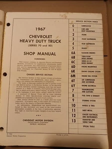 1967 Chevrolet Heavy Truck Service Manual Series 70 and 80 - Picture 1 of 2