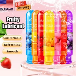 Edible Sex-Lube Lubricant Fruit Flavor Gel Mild Oral Sexual Massage Oil Adult  - Picture 1 of 26