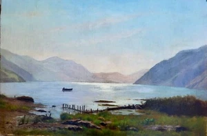 STUNNING PAINTING PAUL TAP UPPER SAÔNE SWISS LUCERNE LAKE OF THE FOUR CANTONS - Picture 1 of 4