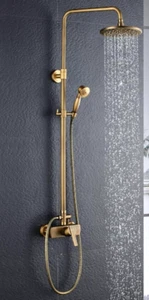 Auralum Duscharmatur Retro Duschsystem mit Armatur aus Messing Antik Duschkopf - Bild 1 von 5