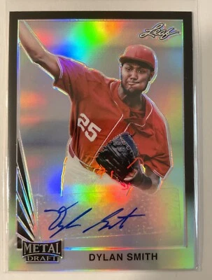 2021 Leaf Metal Draft Dylan Smith Black Auto 1/15 - Image 1 of 2
