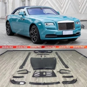 For Rolls Royce Dawn Carbon Fiber Front Bumper Lip Rear Diffuser Side Skirts Kit - Picture 1 of 7