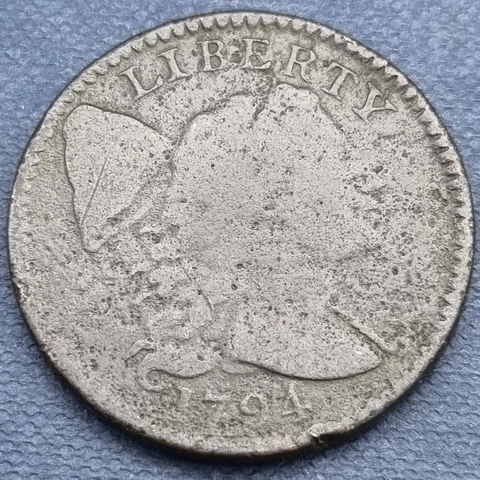 1794 Flowing Hair Large Cent 1c Nicely Circulated #57268 Cover