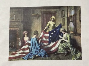 1 Betsy Ross Sew 1st American Flag Quilt Block “ Veteran Patriotic Material USA - Picture 1 of 2
