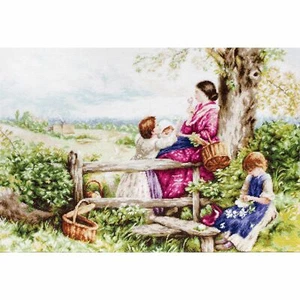 Kit point compté Fleurs de printemps B562 Luca-S - Imagen 1 de 4