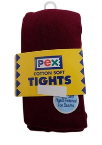 Pex Cotton Soft Sunset One Pair  Girl's Tights Colour Wine - Picture 1 of 1
