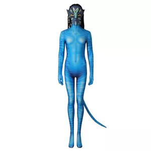 Avatar The Way of Water 2 Neytiri tuta body Zentai cos costume con coda - Foto 1 di 14
