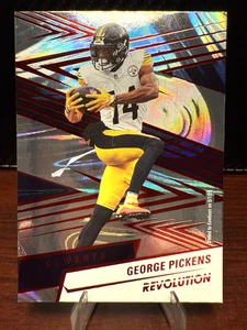 George Pickens Red Swirl Parallel - 2025 Panini Revolution #42 Dallas Cowboys NFL - Bild 1 von 2