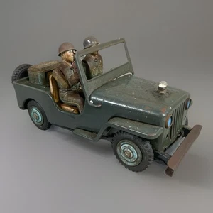 Japanischer T.N. 60er Jahre Nomura U.S. Army Blech Jeep batteriebetrieben - Bild 1 von 11