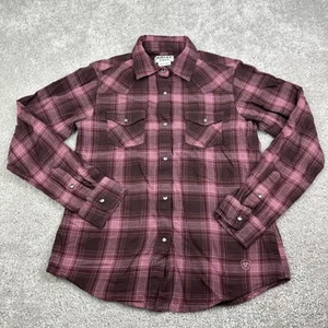 Ariat Real Purple Youth Pearl Snap Shirt Plaid Girls Size XL/14 - Picture 1 of 7