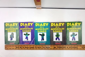 Lot of 5 Diary of a Minecraft Zombie Series Books Scholastic Books #1-5 - Picture 1 of 8