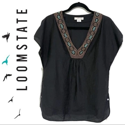 Top adornado con cuentas de algodón orgánico Loomstate talla S Foto 1 de 4