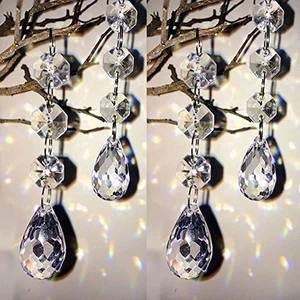30 Pcs Crystal Ornaments Christmas Tree Decorations Clearance Hanging Crystals - Picture 1 of 4