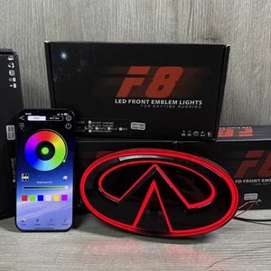 ✅ FOR 2019-2022 INFINITI Qx50 COLOR CHANGING RGB LED GRILL EMBLEM GLOSS BLACK ✅ - Bild 1 von 17