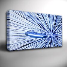 Millennium Falcon 'Warp Speed' Star Wars - Giclee CANVAS Wall Art Picture Print