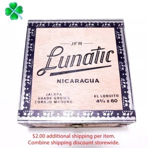 Lunatic Nicaragua El Loquito Wood Cigar Box 5.5" x 5.25" x 2.25" - Picture 1 of 10