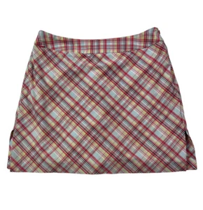 Gonna pantaloncino IZOD Flex donna taglia 6 a quadri tennis golf chiusura laterale zip tasca - Foto 1 di 24