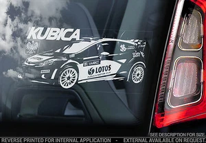 Robert Kubica - Car Window Sticker - Ford Fiesta Rally WRC Polska Poland - NEW - Picture 1 of 1