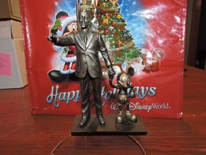 Disney Parks 2017 Walt & Mickey Partners Statue Bronze- Look Ornament New In Box - Picture 1 of 13
