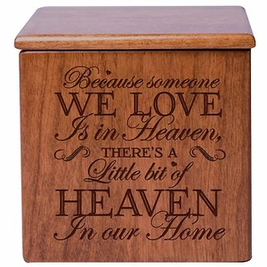 Modern Memorial Cremation Urn Box For Human Ashes 3.5" - Because Someone We Love - Picture 1 of 6