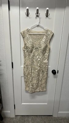 Elegante Vestido de Cóctel Sue Wong Nocturne Cuentas Transparente Manga Corta 12 Foto 1 de 4