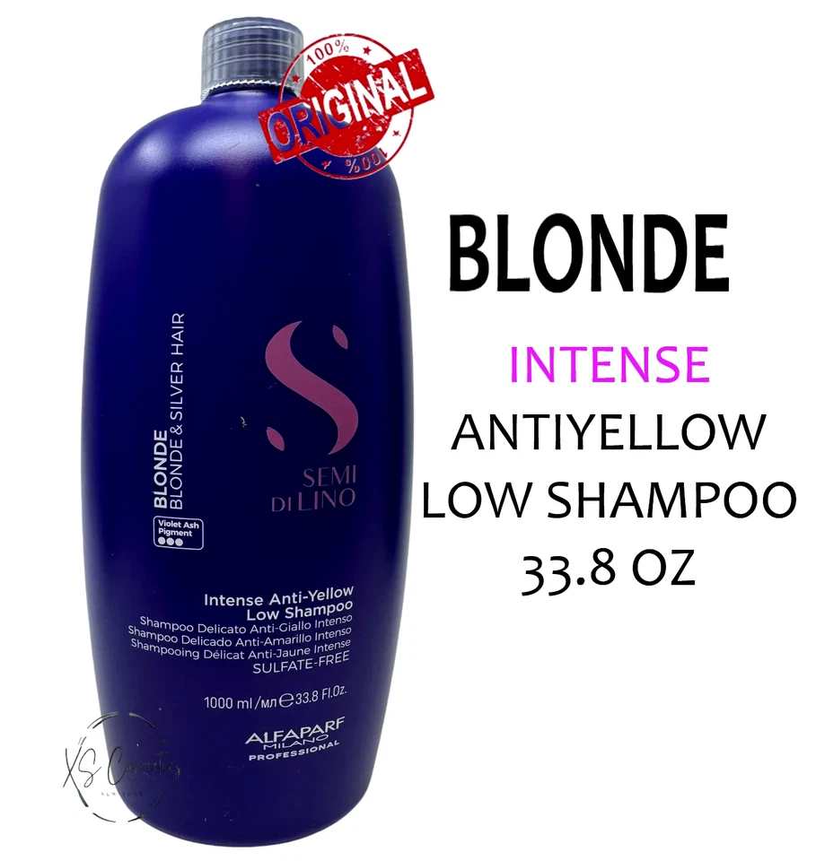 Alfaparf Semi Di Lino Anti-Yellow Low Shampoo 33.8 Oz For Blonde & Silver Hair - Image 1 of 1