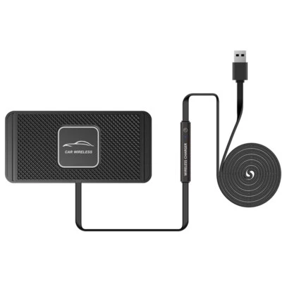 Wireless Phone Fast Charger Dashboard Mat Holder Stand Charging Car Accessories Foto 1 de 4