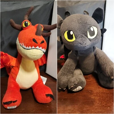 Lote de peluches Build A Bear TOOTHLESS HOOKFANG Dreamworks Cómo entrenar a tu dragón Foto 1 de 4