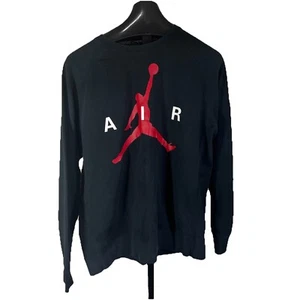 Air Jordan Black Crew Neck Sweatshirt Size XL Crewneck Jump man - Picture 1 of 10