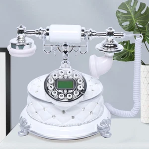 Vintage Retro schnurgebundenes Telefon Home Office Schreibtisch Festnetztelefon Ausstattung Deko - Bild 1 von 27