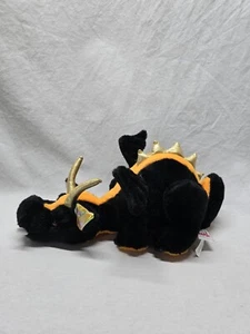 GANZ Webkinz Lava Dragon Plush Toy Stuffed Animal 11" Black Orange HM463 NO CODE - Picture 1 of 5