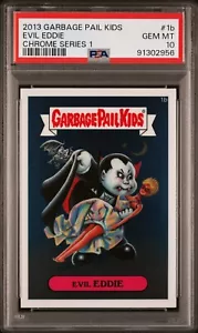 2013 Topps Garbage Pail Kids Chrome Series 1 CS1 EVIL EDDIE 1b PSA 10 GEM MINT - Picture 1 of 2